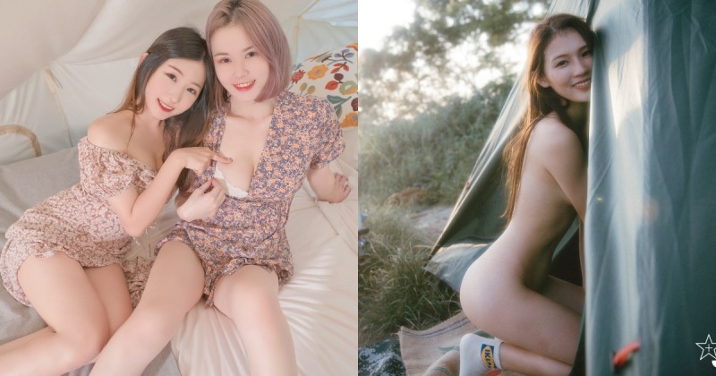 【捕鱼王】全裸露營中！5 位超正的「性感小姊姊」野外搭帳篷，白嫩胴體大解放！
