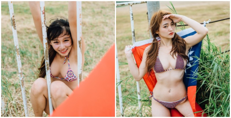 【捕鱼王】爆乳慶雙十！攝影師尼古洛鏡下兩個「爆乳正妹」草原上的性感國慶日！