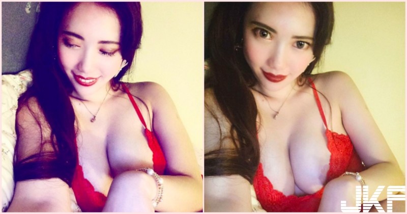 台灣「海棠小姐」紅奶衣太誘惑！胸前的「兩朵牡丹花」畫面逼死人…