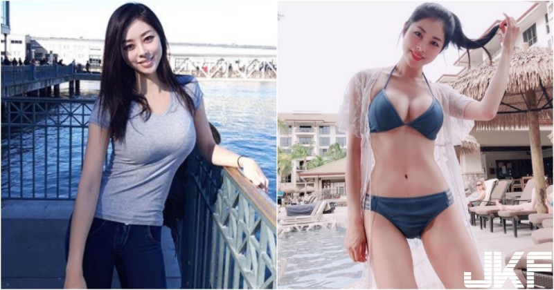 「巨奶蜂腰」極品妹子街頭出沒！衣服都包不住的好身材！「渾圓美乳」形狀好凸出啊！