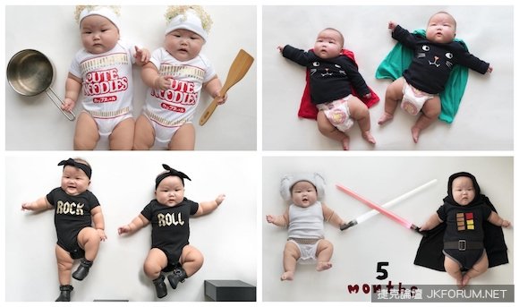 IG人氣雙胞胎，可愛扮相超吸睛