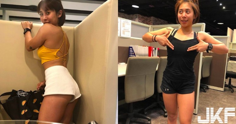 連好姐妹都受不了！台北「翹臀女教練」堅挺水蜜桃太性感，連閨蜜都忍不住伸手啦！