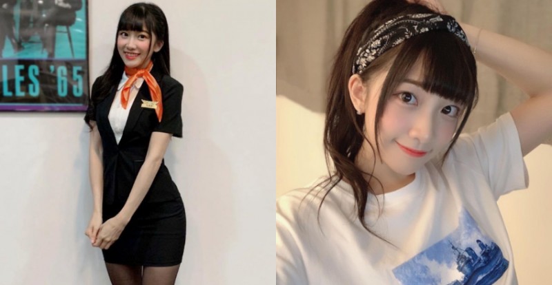 正妹空服員超短窄裙展現「蜜大腿」　黑絲襪太香了！
