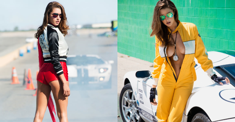 【捕鱼王】超狂！賽車女郎把賽道當背景　拍寫真尺度爆衝…肉體全面解禁辣度破表