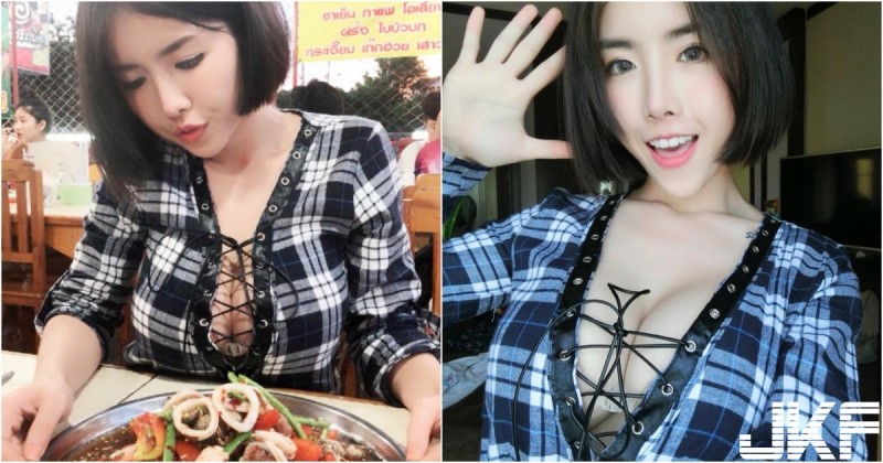 【捕鱼王】吃麻辣鍋驚見「短髮巨奶妹」！超狂暴綁帶「爆乳洋裝」中路開開！渾圓飽滿好下飯啊！