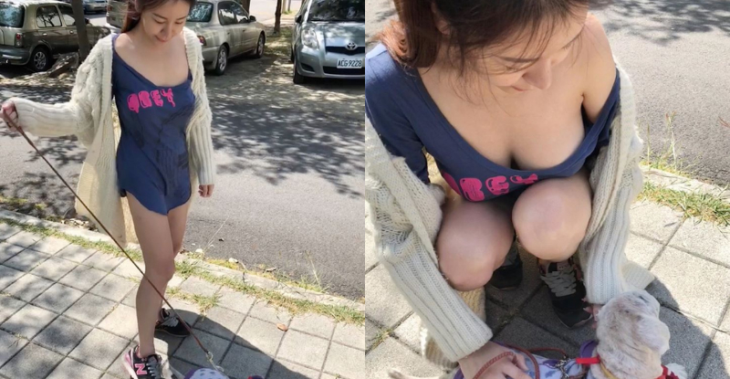 【捕鱼王】遛狗都不穿內衣！巨乳正妹「放任奶奶」出來透氣　一彎腰差點掉出來！