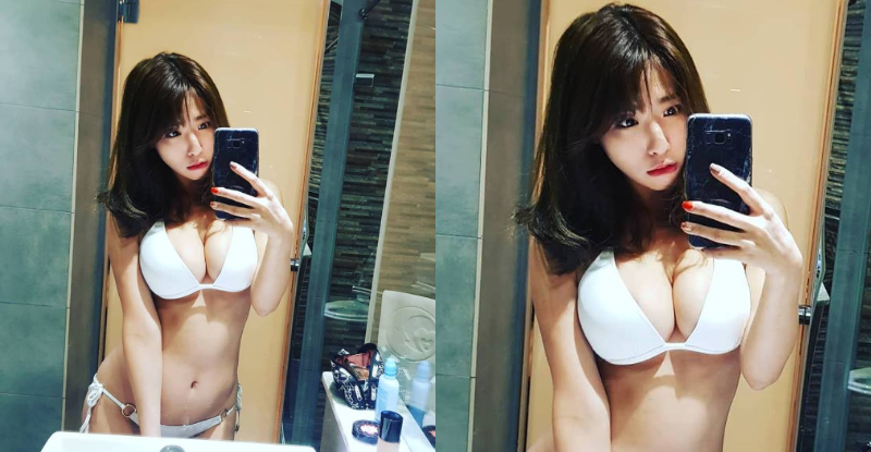 【捕鱼王】長輩太兇啦！正妹鏡前自拍「白色巨乳」，惹火尺寸令人衝動！