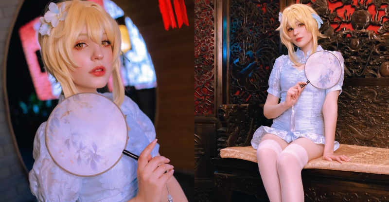 【捕鱼王】正妹Coser烏克蘭基因混搭日本魂　白皙嫰肌高顏值+二次元日系裝扮很可以