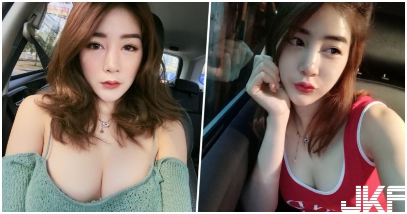 【捕鱼王】正妹坐車「快大面積走光」，「超渾圓大奶」讓大家都想開車載她了！