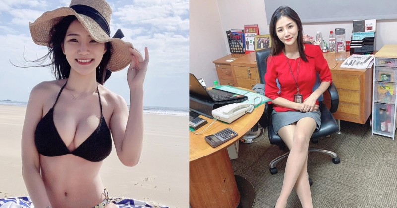 【捕鱼王】台北「銀行理財專員」沙灘展示極品身材！超兇猛「隱藏版胸器」份量太銷魂了…