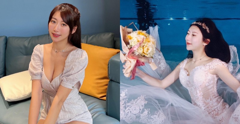 【捕鱼王】甜美女神「比特啾啾 Elsa」自由潛水難不倒　樂當火辣美人魚