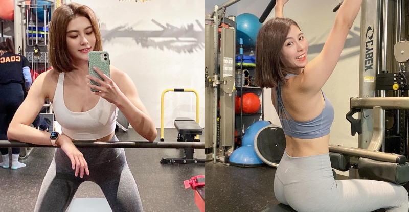 【捕鱼王】外表可愛、身材兇猛！「短髮健身妹」邊炸背肌邊甜笑，火辣曲線網粉狂讚