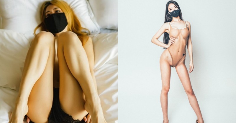 【捕鱼王】「金髮口罩妹」拍照風格超大膽！「窈窕曲線」不怕人看，全裸入鏡也是小意思啦！