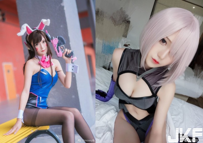 【捕鱼王】巨乳Coser化身「鬥陣特攻D.VA」 　美腿+黑絲騷度破表…私下居然是清純學生妹