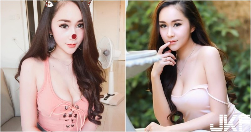 肩帶又掉啦！「豐滿大奶妹」隨時隨地都在爆乳！「白皙美背」也是大殺器！