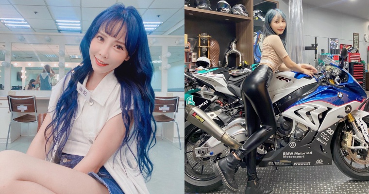 【捕鱼王】正妹 YouTuber「咪妃」牽新重機回家！「緊身黑皮褲」造型狂吸萬讚