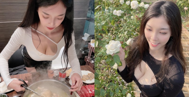 【捕鱼王】上帝視角唯一正解！「羅莉 Rolly」超敬業　業配美食必爆乳合照