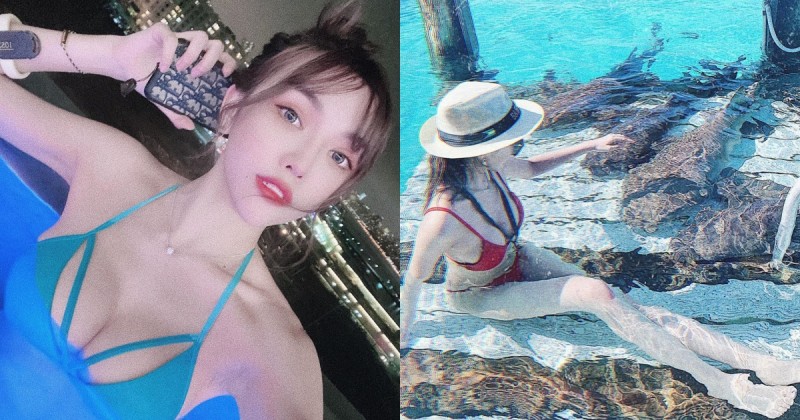 【捕鱼王】美女餵鯊魚？美乳正妹「KAKA」海島度假，「窈窕雪肌」太美味好怕她真的被吃掉！