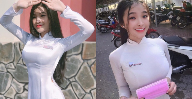 【捕鱼王】奧黛最高！「越南學生妹」傳統服飾展現巨乳曲線　緊繃布料太性感