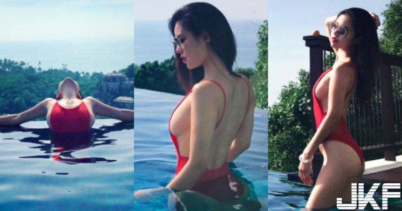 【捕鱼王】超辣！比基尼妹「性感露奶」胸部彈到「池水震盪」網：感覺水裡有奶味…