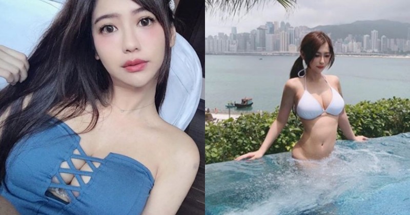 【捕鱼王】看起來有夠軟！巨乳宅妹「楊吉兒」泳池泡水奶香四溢，軟綿綿像兩團棉花糖！