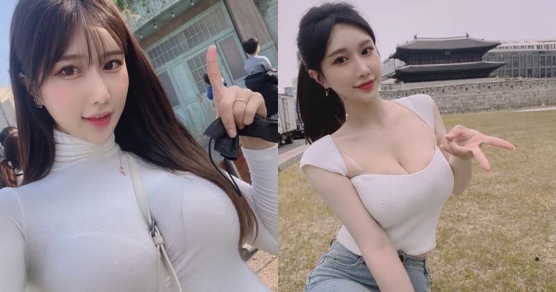 【捕鱼王】超漂亮的「韓國巨乳歐膩」！包緊緊也有「深邃溝溝」，S曲線太完美！