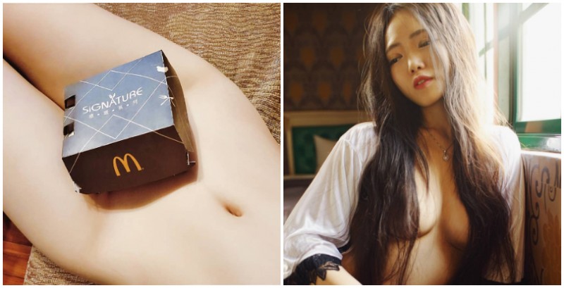 【捕鱼王】最狂野的業配！「爆乳正妹」直接下空用身體廣告，火辣畫面真的很刺激食慾！