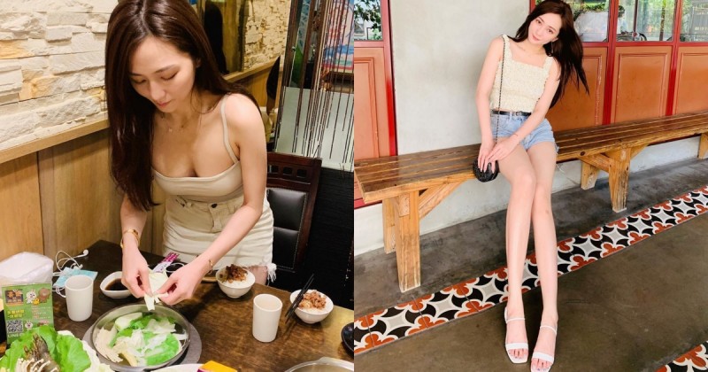 【捕鱼王】吃火鍋啦！「長髮美腿正妹」彎腰剝菜低胸背心檔不住美乳溢出！根本辣味香濃牛奶鍋！