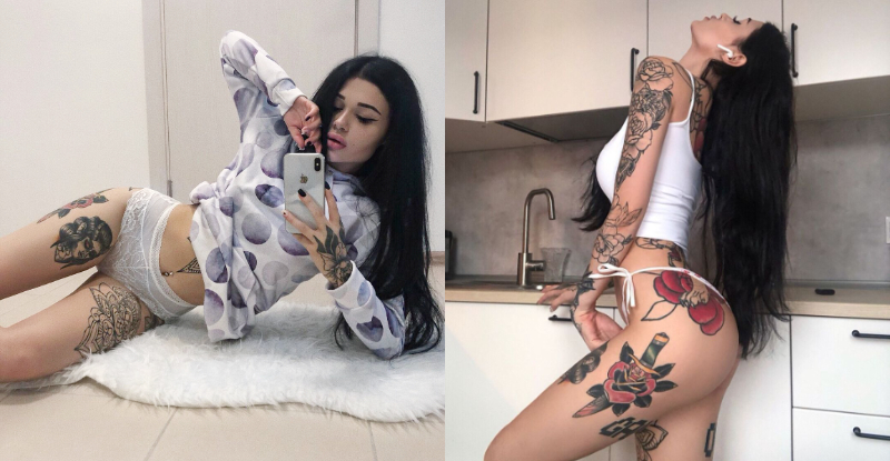 【捕鱼王】招架不住的狂放！俄羅斯刺青妹對自己使壞　充滿個性的紋身布滿全身