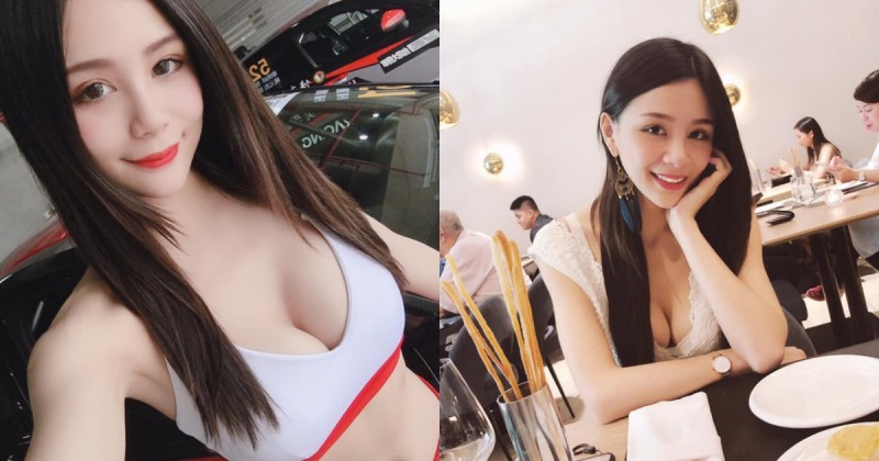 【捕鱼王】嗶嗶嗶犯規囉～大鵬灣車模YuYu奶茶兒「車頭燈太亮眼」 美腿纖腰逼人油門催落去！