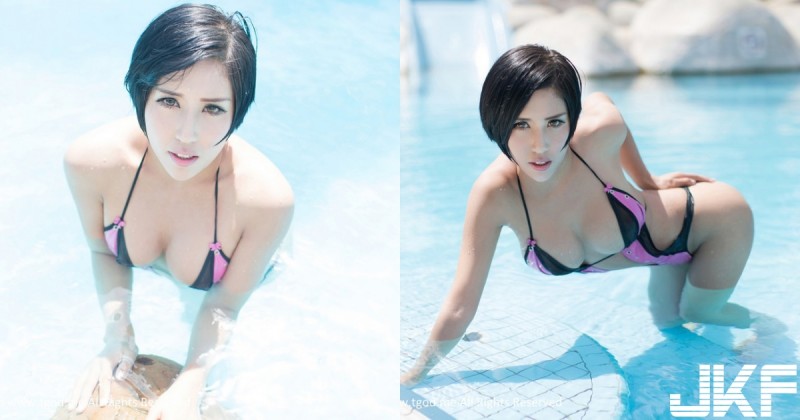 【捕鱼王】不只有巨乳還有亮點！大奶正妹「神秘泳衣」下水，性感雙球呼之欲出水面下也擋不了！