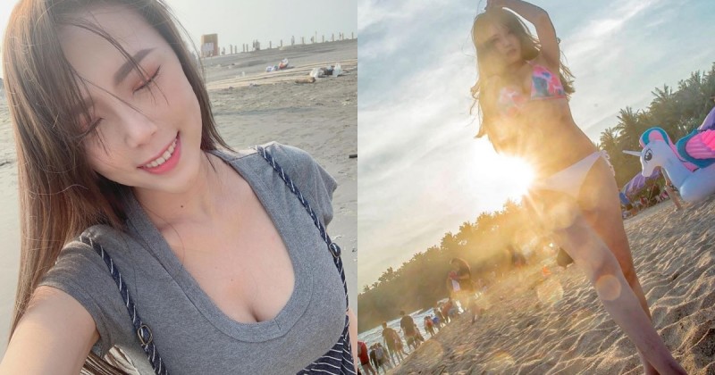 【捕鱼王】海邊走走也要hen辣！爆乳正妹「VivianLiao」超愛分享日常，連和哥哥親親也錄影存證啦～
