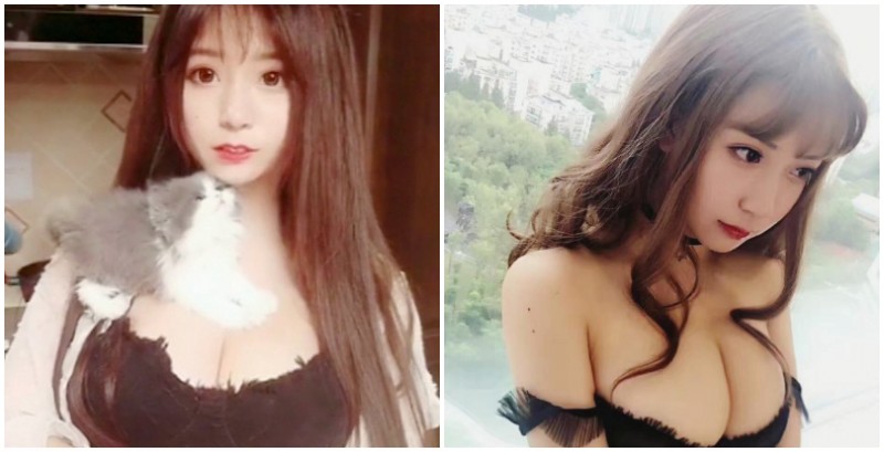 【捕鱼王】巨乳才有的特技！「巨乳正妹」貓九醬可以在奶奶上放隻貓，奶量也太狂了吧！