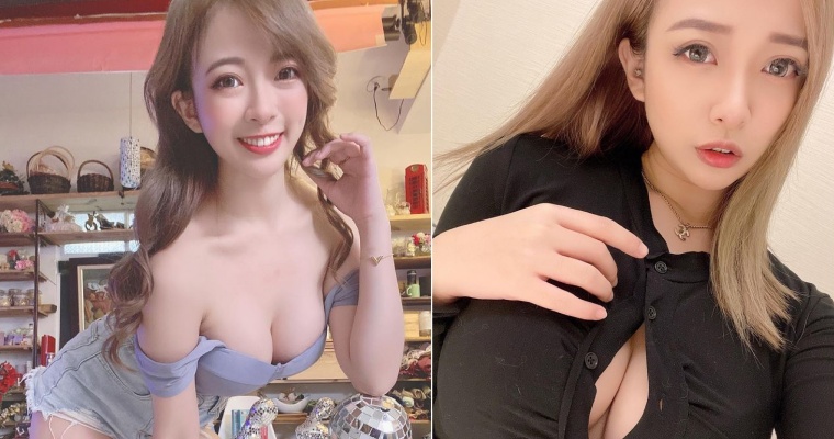 【捕鱼王】大眼美模「嵐芯語」G 級車頭燈太凶猛！上衣「釦子失守」蹦出超深事業線