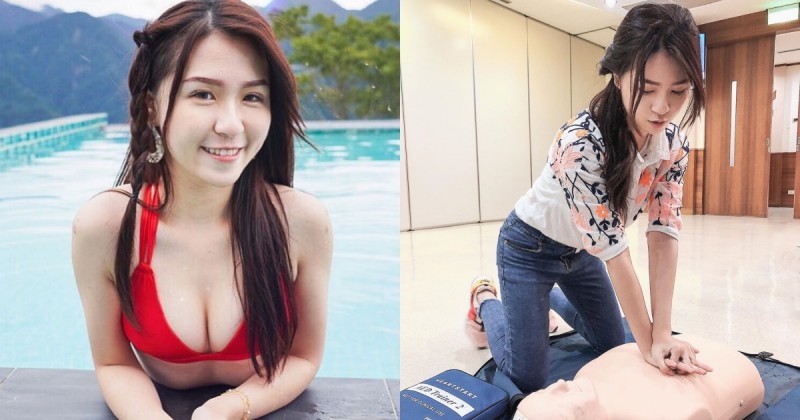 【捕鱼王】超甜美「正妹呼吸治療師」Cube，醫師袍下好身材大放送 「爆乳比基尼」快讓人喘不過氣！