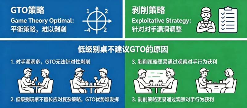 【捕鱼王】德州扑克:GTO vs 剥削策略。在低级别桌为什么不建议用GTO?【EV扑克下载】