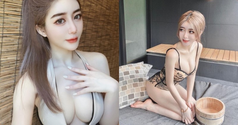 【捕鱼王】正妹「天燈妹」泡溫泉中路大開，「白皙美乳」好撩人呀！
