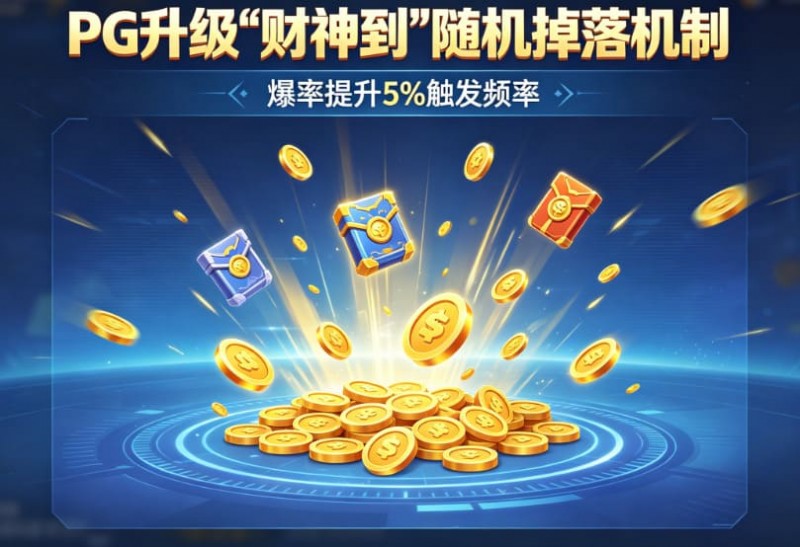 【捕鱼王】PG升级“财神到”随机掉落机制，爆率提升5%触发频率。
