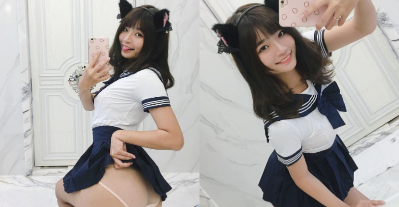 【捕鱼王】攻破青春防線！甜系美少女「炎炎HaNya」大眼吐舌超俏皮，白嫩蜜桃一露讓學長都暴動！