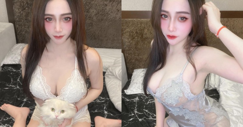【捕鱼王】巨乳小隻馬「Vina 唯娜」居家睡衣太惹火，透膚蕾絲挺「E罩杯雪乳」！