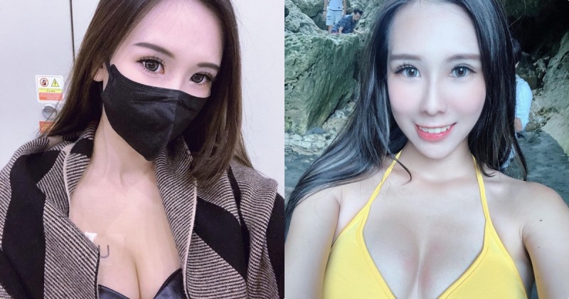 【捕鱼王】正妹「佳蓉」戴口罩自拍超爆乳，「邪惡的視角」電力超強大！