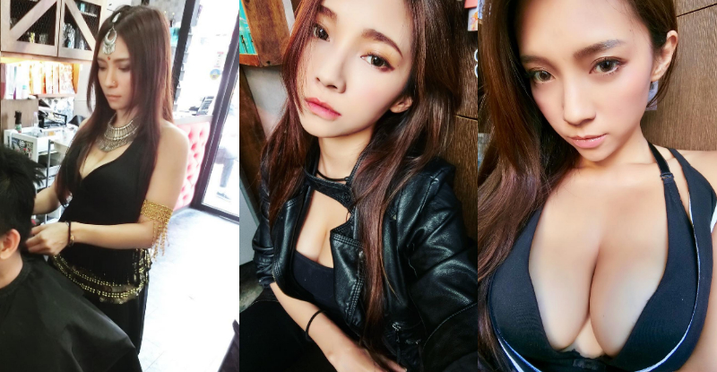 【捕鱼王】台北人衝啊！正妹「髮型設計師」爆乳剪髮　白嫩美胸就是最好的待客之道！