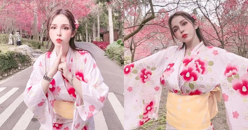 【捕鱼王】美波女神「Mandi香菱」甜美和服走春拜年，包緊緊都包不住34H的兇猛弧度！