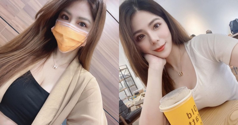 【捕鱼王】有著美背線條的美乳正妹「蕾蒂」，喝飲料時的自拍簡直美翻了！