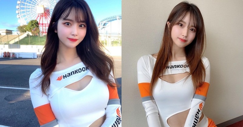 【捕鱼王】摩天輪前的「超甜美乳正妹」，「胸前小挖空」好養眼呀！