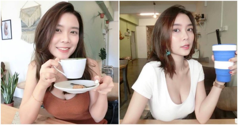 【捕鱼王】大馬正妹Peisy推廣環保杯，「超低領口」讓大家眼睛移不開了！