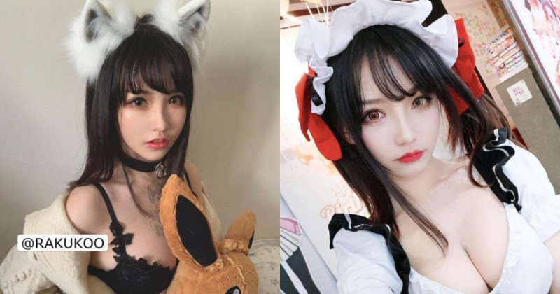 【捕鱼王】超甜美獸耳學生妹「洛洛子」，毛茸茸粉嫩嫩還有「圓潤白皙」大奶奶～