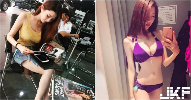 【捕鱼王】看車驚見「長腿大奶妹」！沒想到衣服下「身材超火辣」！比基尼下都快爆出來啦！