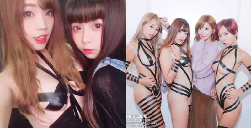 【捕鱼王】最極限的尺度！「黑膠女郎」只用膠帶遮點，連Tiny跟明日花都愛不釋手！