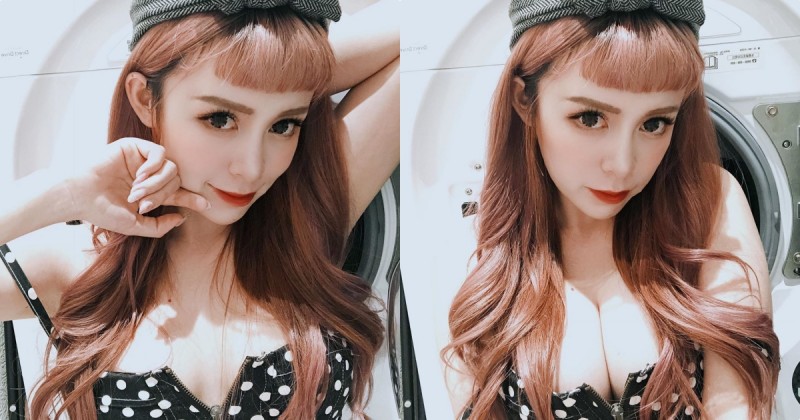 【捕鱼王】甜心正妹「徐皮兒」美式風格美乳好搶眼，點點洋裝下乳量太兇了！